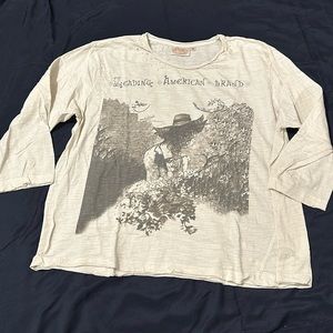 Lady In The Garden Paper Lace 3/4 Sleeve Cream Top